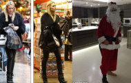 Gerrard đánh vật với trang phục ông già Noel