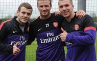 Chùm ảnh: David Beckham tập luyện cùng Arsenal