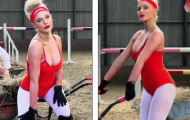 WAGs ngực bự khoe vòng một căng tròn bên các kị sĩ
