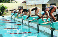 Giải bơi lặn hồ 25m vô địch quốc gia: Mưa kỷ lục!