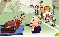 Ảnh biếm họa: Ronaldo ê chề nhìn Persie, Messi, Rooney, Oezil đến Brazil
