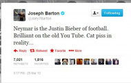 Joey Barton gọi Neymar là Justin Bieber của bóng đá