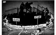 Góc biếm họa: Công tác tổ chức sân Vinh trận Sông Lam Nghệ An - XM Xuân Thành Sài Gòn