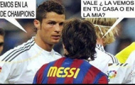 Chùm ảnh Messi và Ronaldo hẹn nhau xem chung kết C1 qua TV