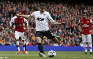 Van Persie tẽn tò vì vào nhầm phòng thay đồ Arsenal