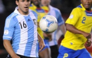 Video VL World Cup: Aguero mở tỉ số trận Ecuador v Argentina  từ chấm phạt đền