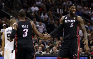 'Big Three' tỏa sáng kịp thời giúp Miami Heat cân bằng tỉ số play-off với San Antonio Spurs