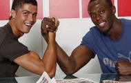 Video: Ronaldo so tài bứt tốc cùng 'Tia Chớp' Usain Bolt