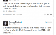 Joey Barton quyết không thừa nhận Neymar có tài