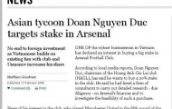 Bầu Đức suýt thành ông chủ của Arsenal