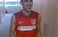 David Villa mặc số áo của Falcao ở Atletico Madrid