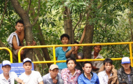 Khán giả trèo tường, leo cây xem đua mô tô Bình Dương