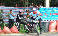 Va chạm kinh hoàng tại giải đua xe mô tô Bình Dương