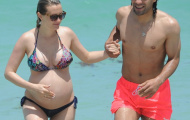 Falcao đón con gái đầu lòng