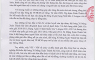 Xi măng Xuân Thành Sài Gòn gửi thông cáo dừng thi đấu V-League 2013