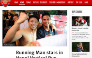 Arsenal chúc mừng 'Running man' vô địch leo 72 tầng