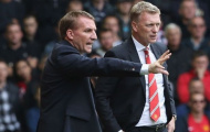 Cả David Moyes và Rodgers đều mỉm cười sau trận chiến