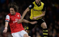Chùm ảnh: Arsenal thua trên sân nhà trước Dortmund