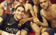 Dàn sao Barca cởi trần ăn mừng trận thắng Real
