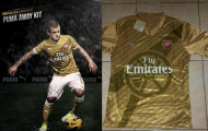 Rò rỉ mẫu áo đậm chất 'Hoàng Kim Giáp' của Arsenal mùa 2014/15