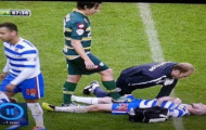 Joey Barton dẫm lên 'của quý' của Danny Guthrie