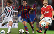So sánh Scholes - Pirlo - Xavi qua những con số