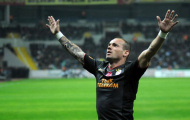HLV Mancini không dám liều dùng Sneijder đấu Real Madrid
