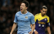 Nasri tỏa sáng bằng một cú đúp, Man City áp sát ngôi nhì bảng của Chelsea