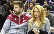 Pique và Shakira tình tứ xem bóng rổ