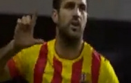 Video: Fabregas bắt vô-lê tung lưới nâng tỉ số 1-2 (Cartagena - Barcelona)