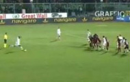 Video: Quả sút phạt cân bằng tỷ số 2-2 của Balotelli (Livorno vs Milan)