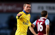Podolski hứng khởi sau khi trở lại từ chấn thương