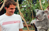 Chùm ảnh: Federer 'trốn' vợ đi chơi trước giải Brisbane