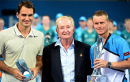 Chùm ảnh: Federer buồn thiu nhận cúp bạc Brisbane International
