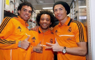 Pepe phối hợp Marcelo giả chấn thương trong buổi tập của Real