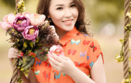 Quỳnh Thư vai trần sexy giữa thiên nhiên