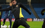 Căng thẳng bao trùm sao Barca trong buổi tập trên Etihad