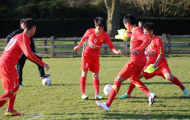 Cận cảnh U19 Việt Nam tập luyện trước trận gặp U19 Wimbledon