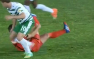 Video: Rợn tóc gáy với pha phạm lỗi thô bạo ở giải đấu tại Israel