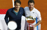 Chùm ảnh: Stanislas Wawrinka, Federer rạng rỡ trên bục trao giải Monte Carlo