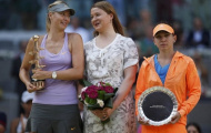 Sharapova tạo dáng điệu đà với cúp vô địch Madrid Masters