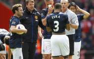 Nemanja Vidic đổ máu đầm đìa trong trận chia tay M.U