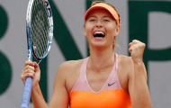 Sharapova vất vả loại Muruguza ở tứ kết Roland Garros