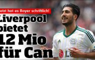 Liverpool chấp nhận chi 12 triệu euro cho Emre Can