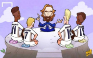 Ảnh biếm họa: Giáo sư Pirlo giảng đạo cho lớp trẻ tuyển Anh