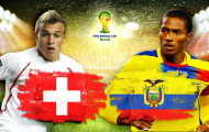Tường thuật trực tiếp: Thụy Sĩ 2-1 Ecuador (KT)
