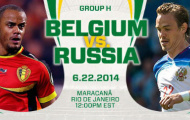 23h00 ngày 22/06, Bỉ vs Nga: Chung kết bảng H