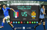 Tường thuật trực tiếp: Uruguay 1-0 Italia (KT)