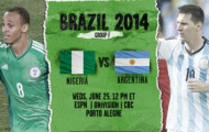 Tường thuật trực tiếp: Argentina 3-2 Nigeria (KT)