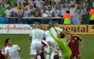 Video: Slimani bật cao san hòa tỉ số (Algeria 1-1 Nga)